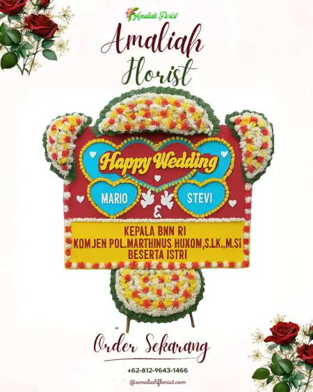 Papan Bunga Pernikahan Gendol